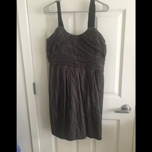 J. Crew Charcoal Gray Sleeveless Empire Waist Wedding Dress